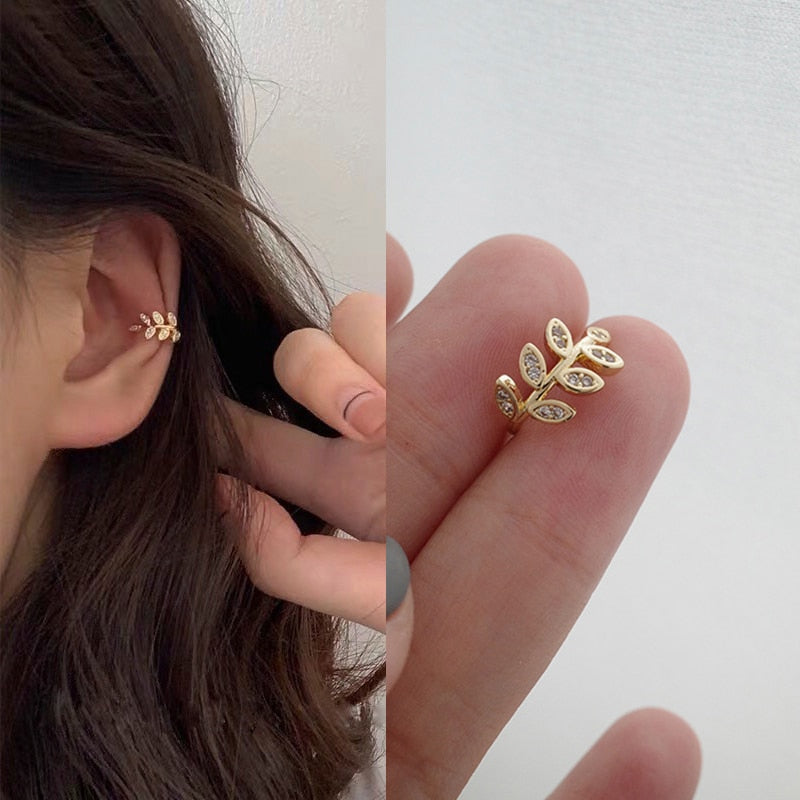 Fashion Exquisite Rhinestone Decor Ear Cuff earring for Woman Ear 2026 Summer New Arrival Christmas Jewelry Gift